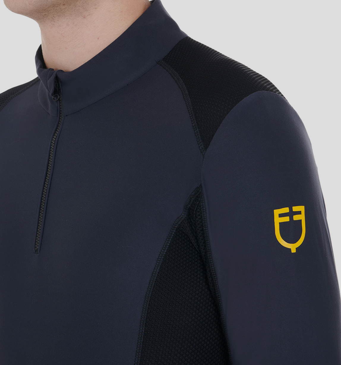 Polo de hombre slim fit de entrenamiento de manga larga