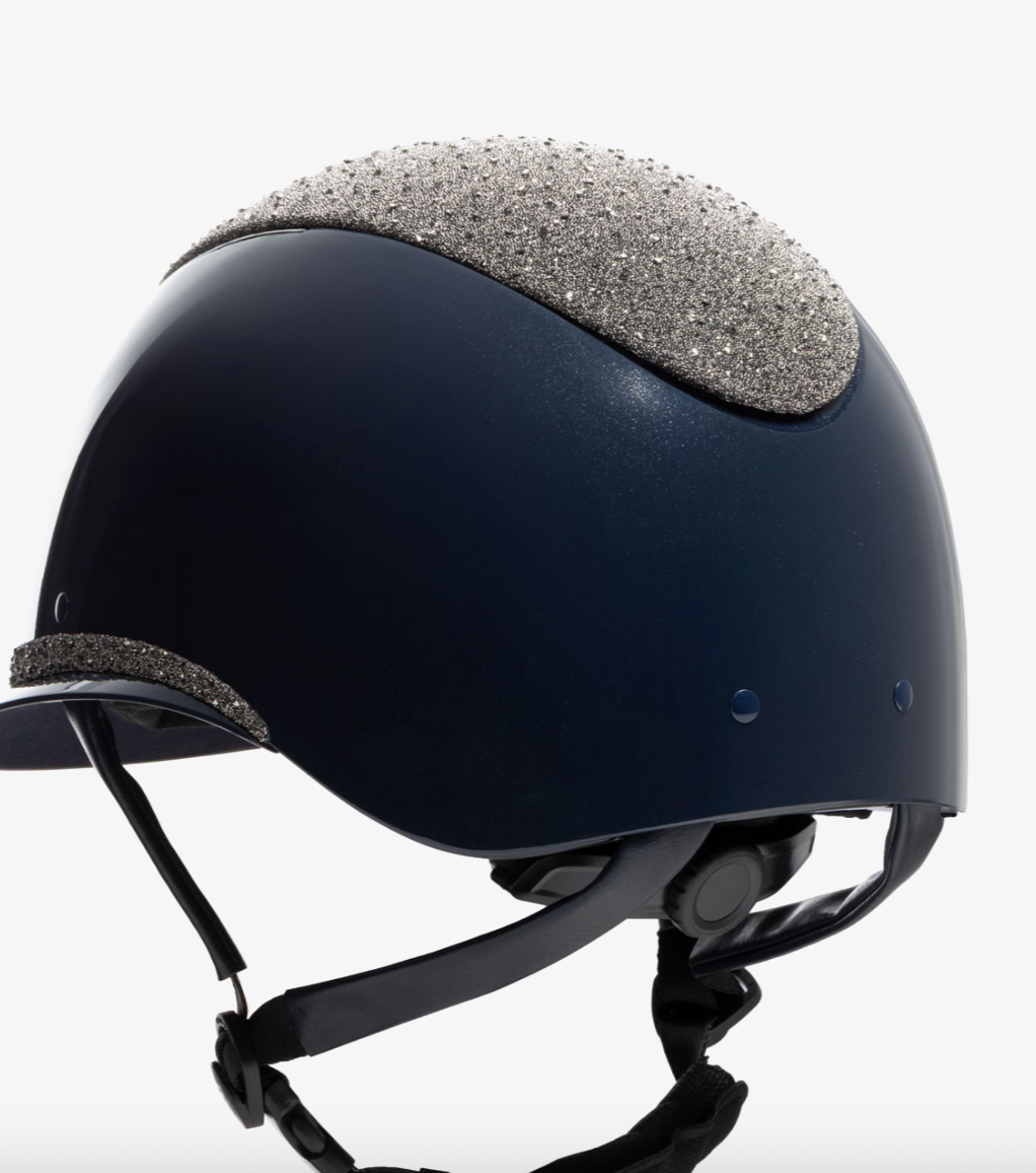 Casco con visera ancha y lentejuelas homologación EN - EQUESTRO