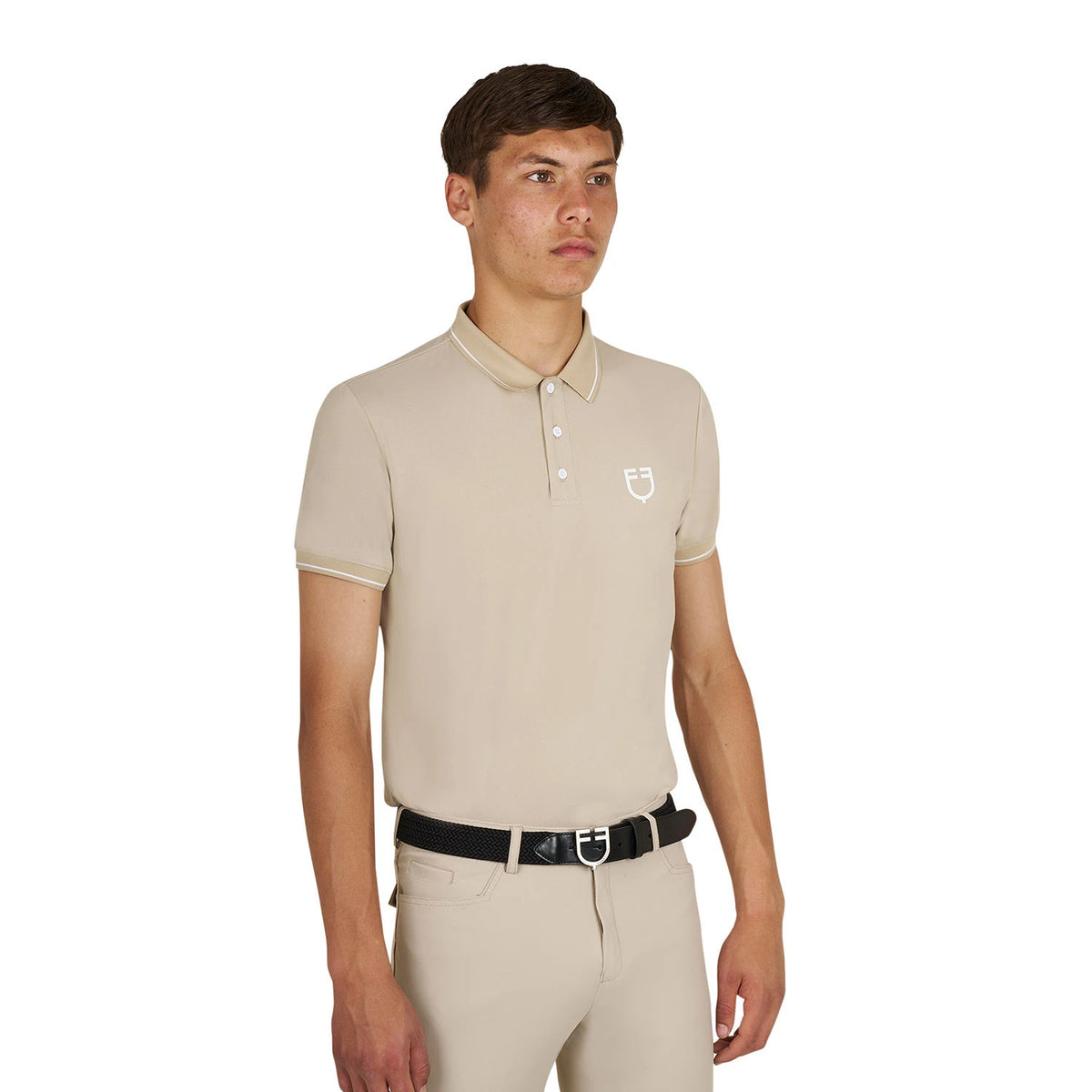 Polo de entrenamiento para hombre con detalles en contraste