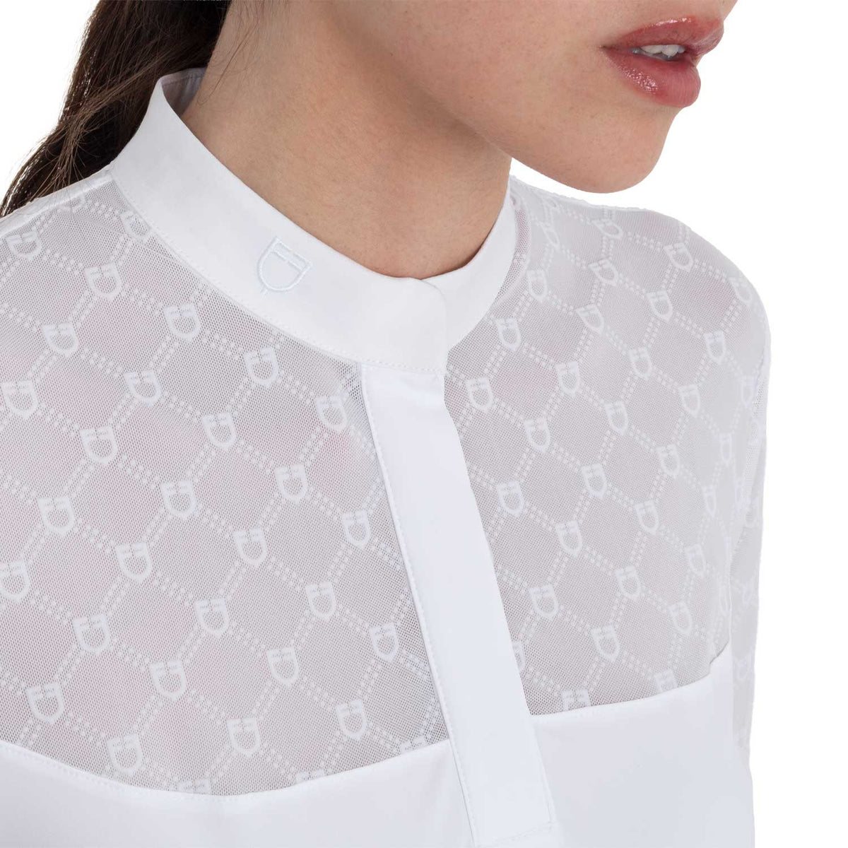 Polo de Concurso para Mujer de Manga Larga con Tul
