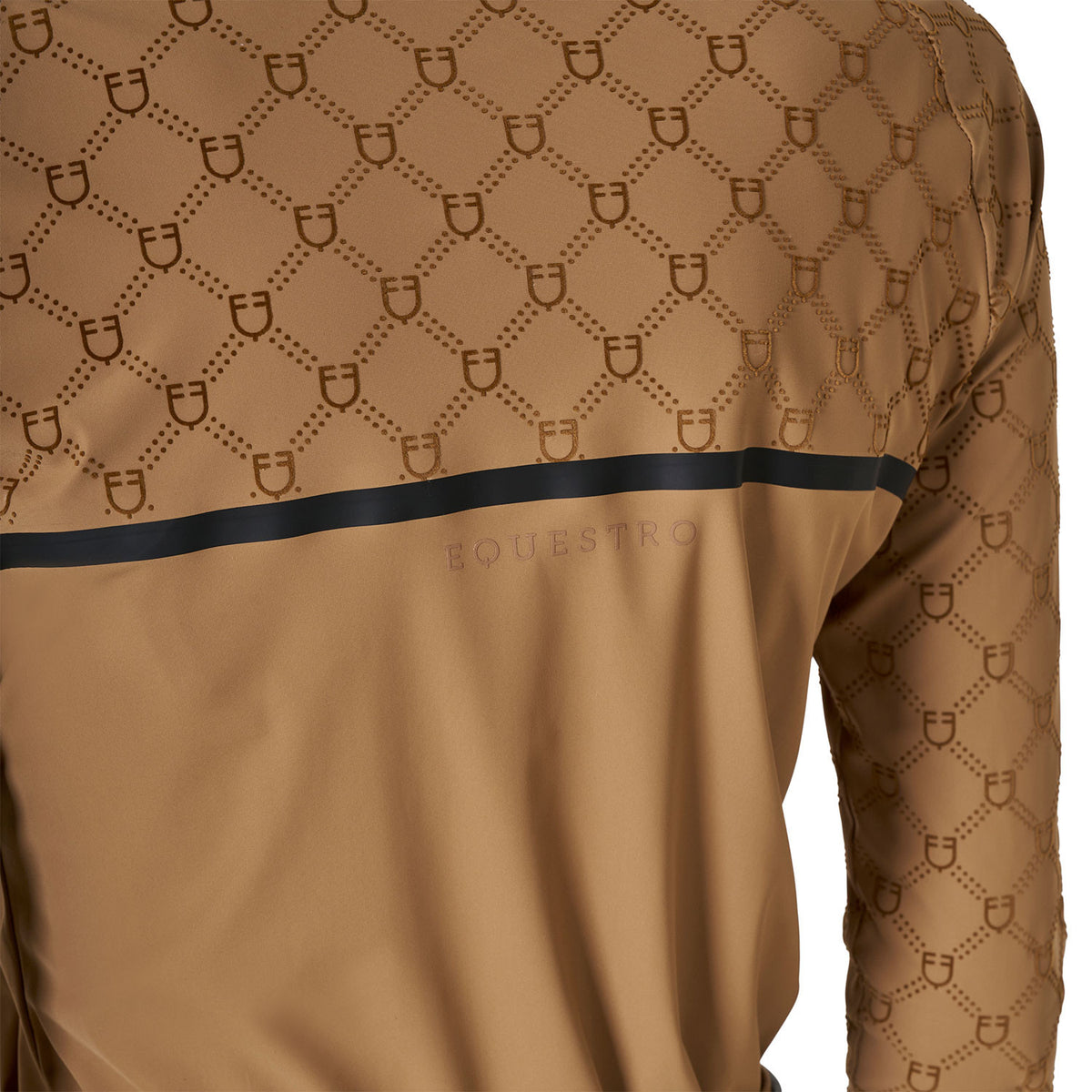 Polo de Entrenamiento para Mujer de Manga Larga con Estampado de Monograma