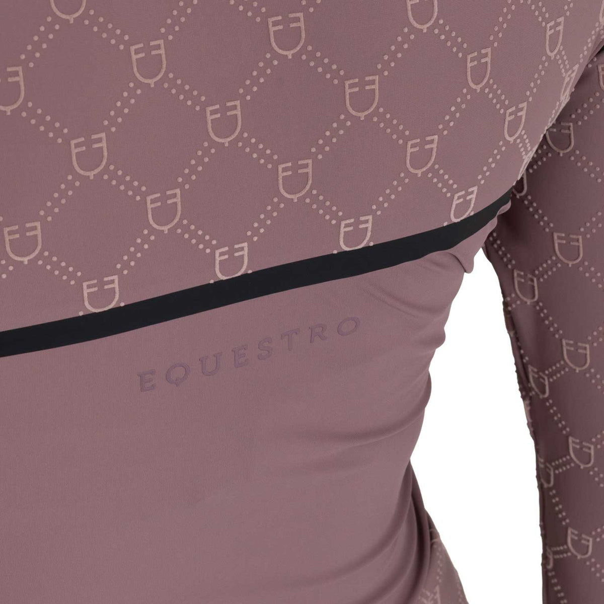 Polo de Entrenamiento para Mujer de Manga Larga con Estampado de Monograma