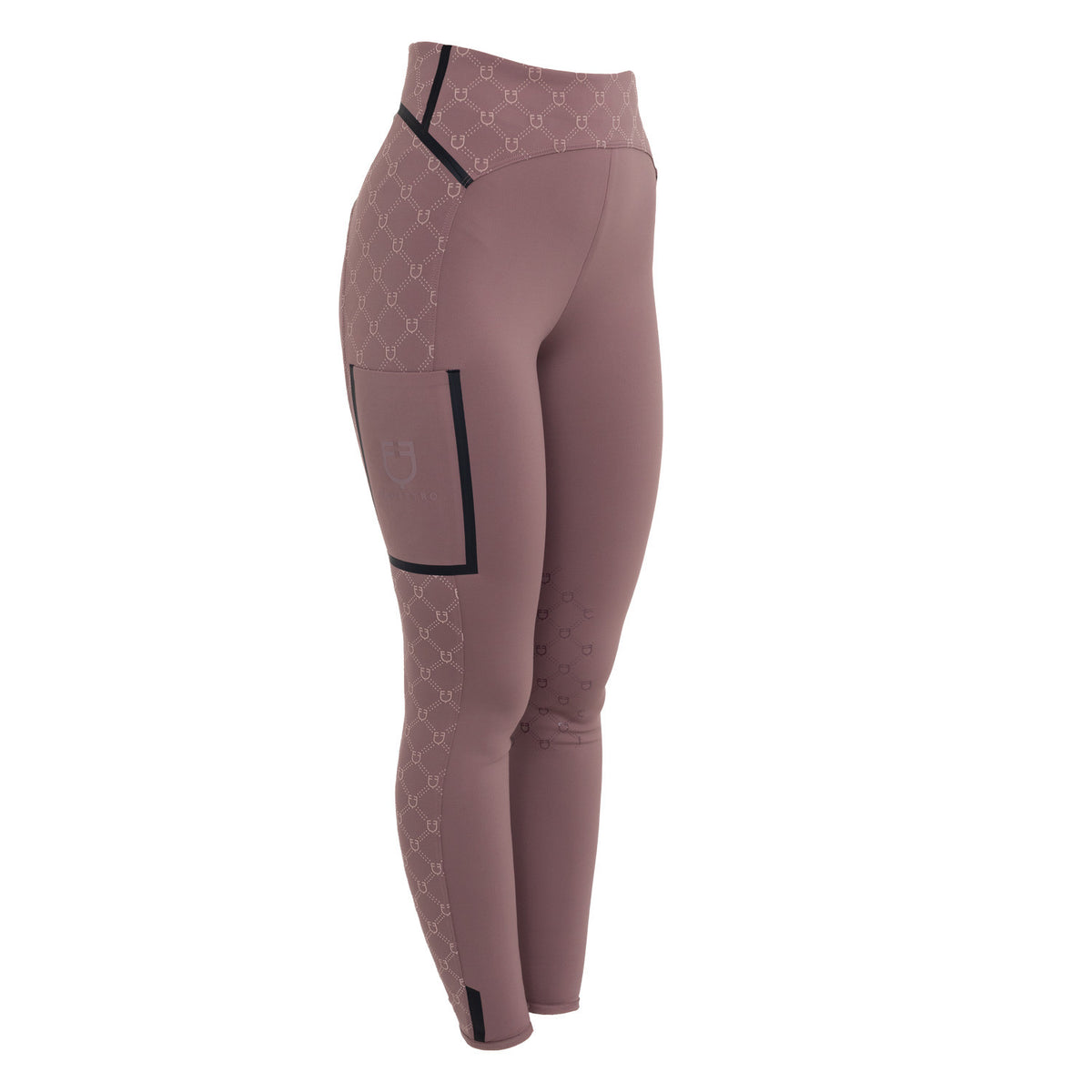 Leggings de Mujer de Cintura Alta en Tejido Técnico con Monograma