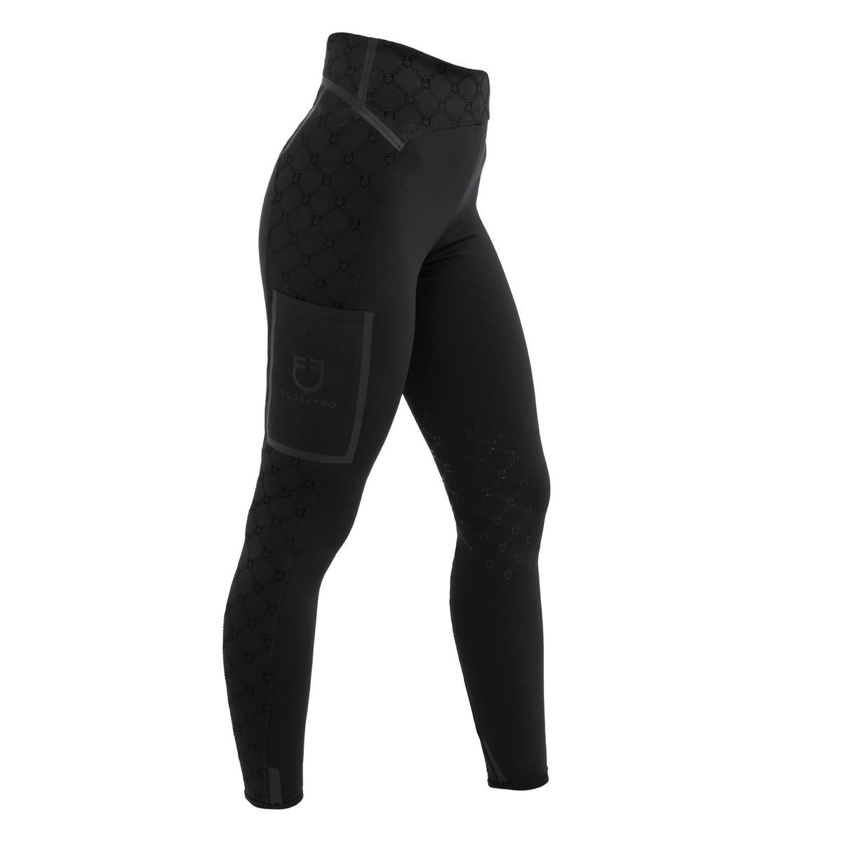 Leggings de Mujer de Cintura Alta en Tejido Técnico con Monograma