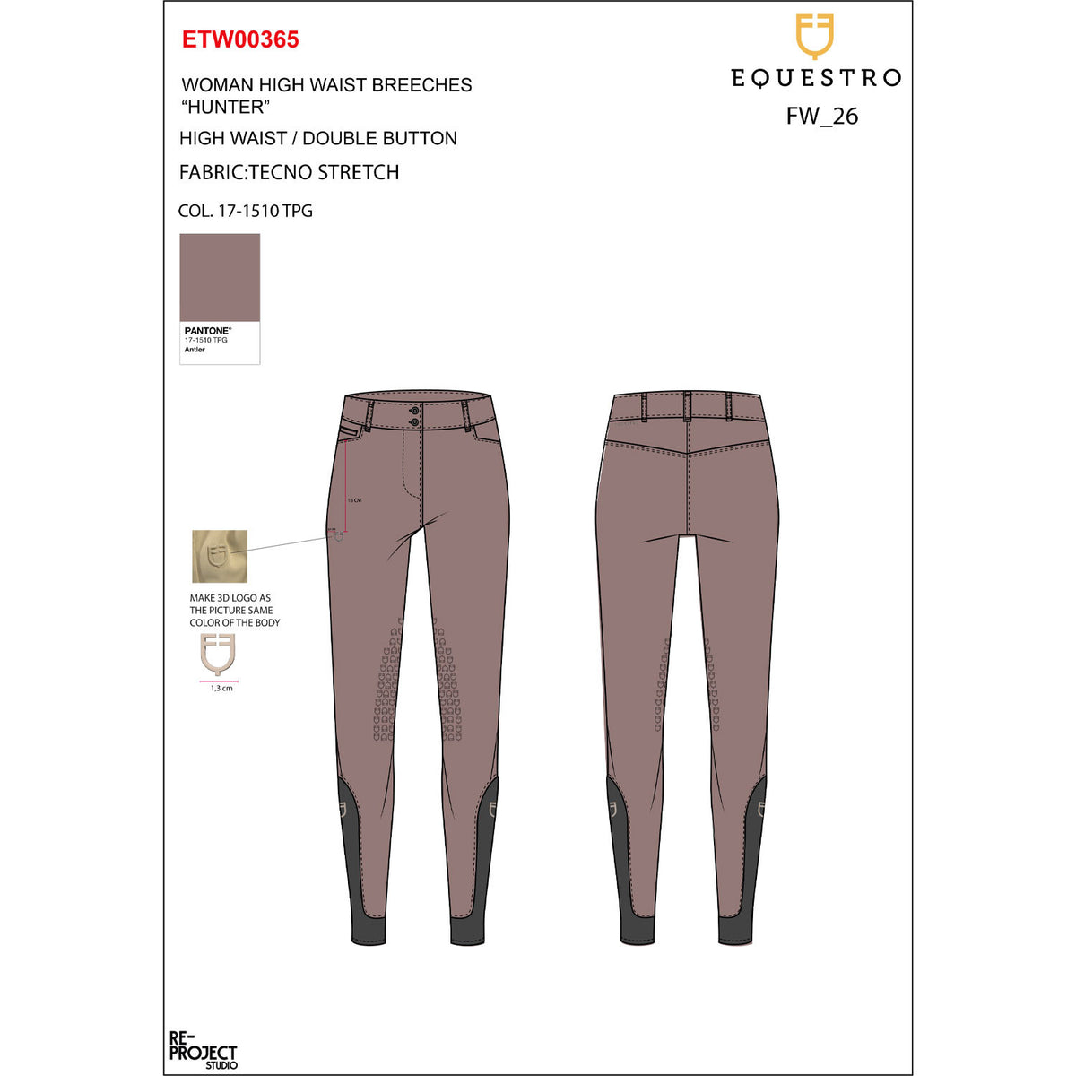 Pantalones de Mujer Cintura Alta con Grip en la Rodilla