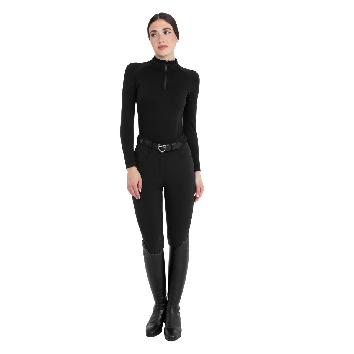Pantalones de Mujer Cintura Alta con Grip en la Rodilla