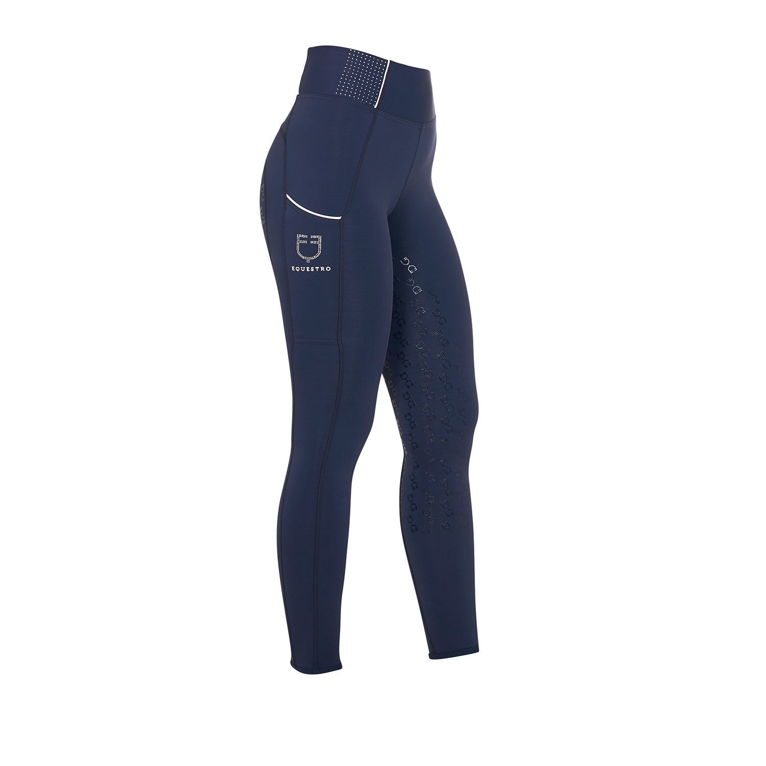 Leggings ajustados para mujer con pedrería - Navy