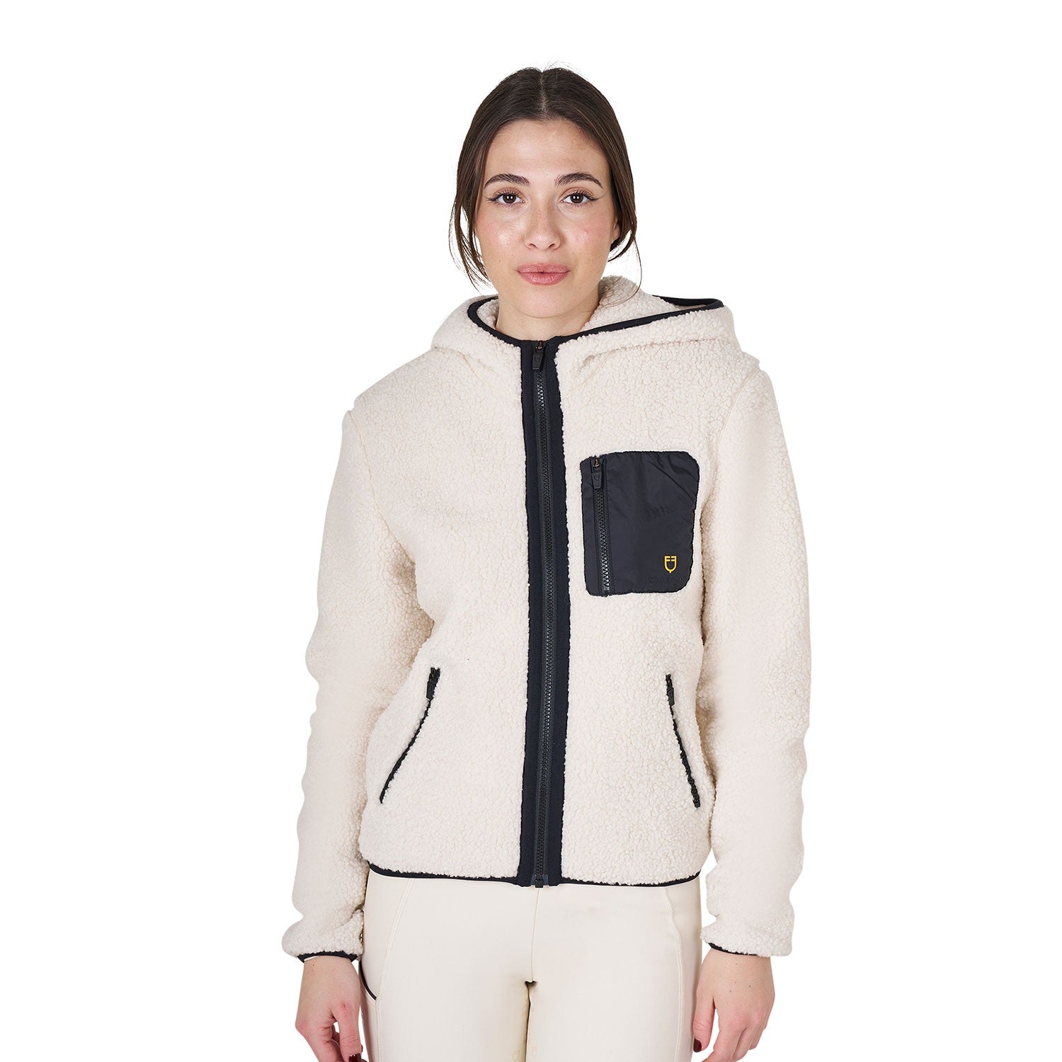 Sudadera de mujer de felpa con bolsillo delantero
