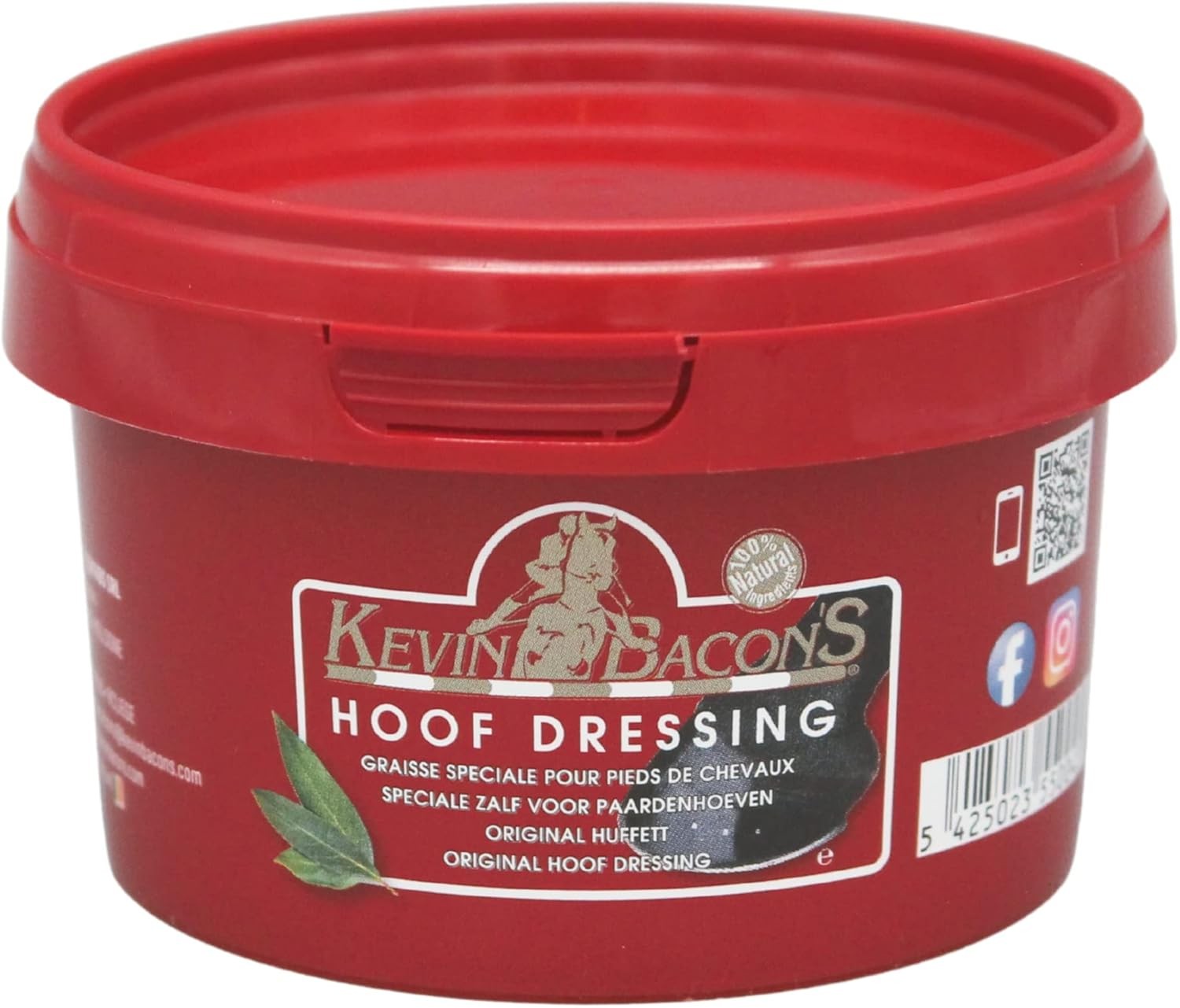 Pomada 100% natural para el cuidado y protección del casco del caballo - Rojo