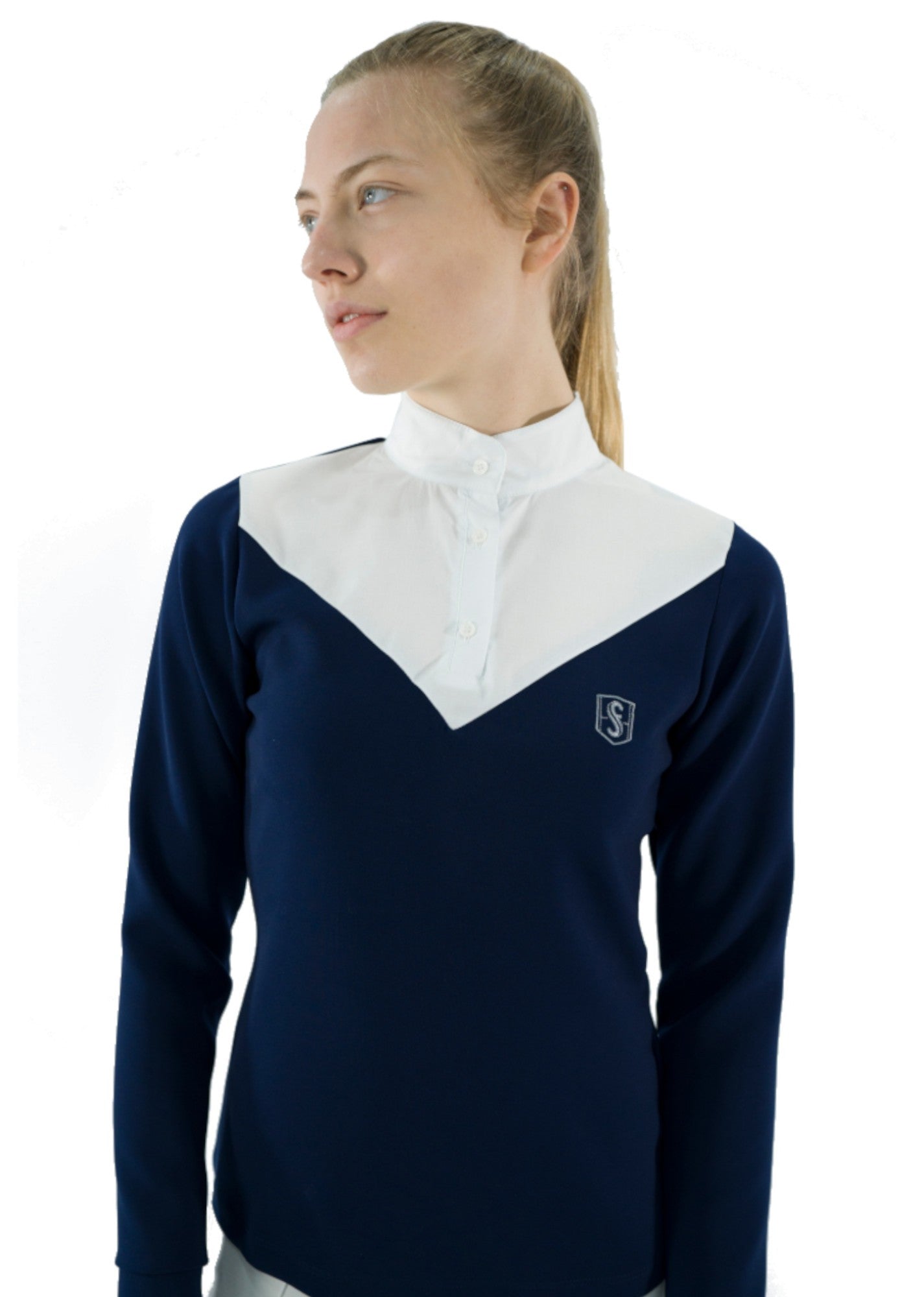 Polo de Concurso NEON manga larga - Azul