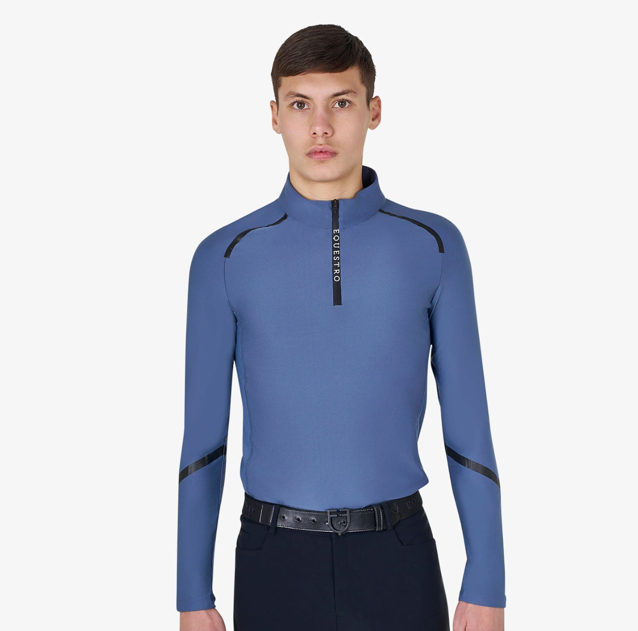 Polo de hombre de entrenamiento slim fit de manga larga