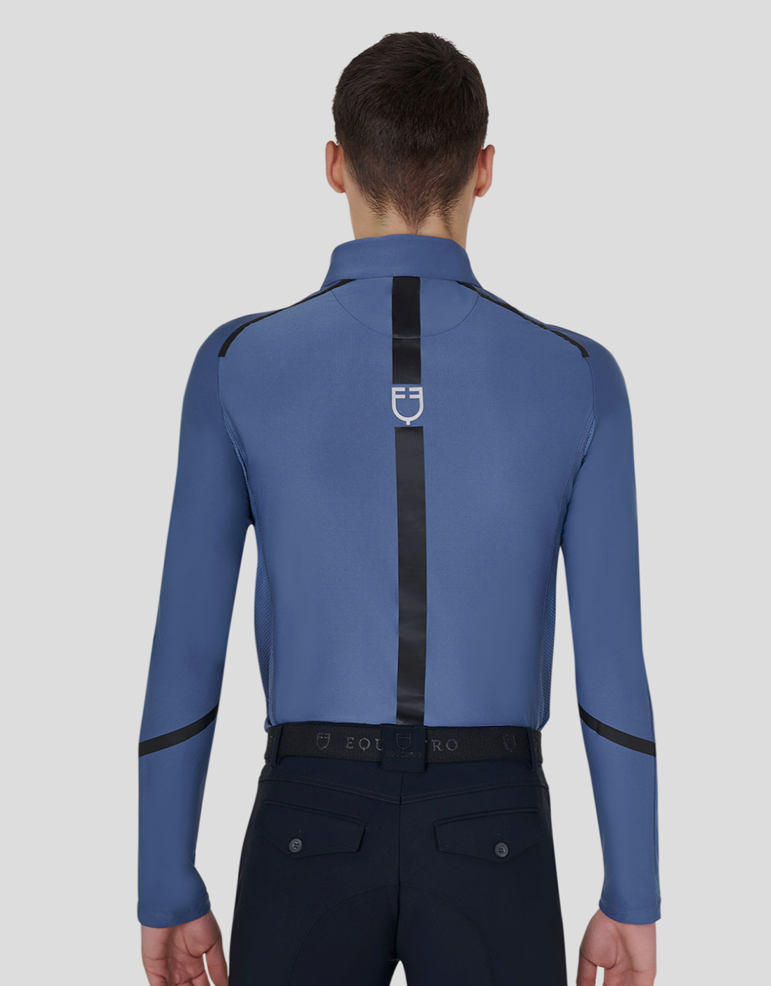 Polo de hombre de entrenamiento slim fit de manga larga