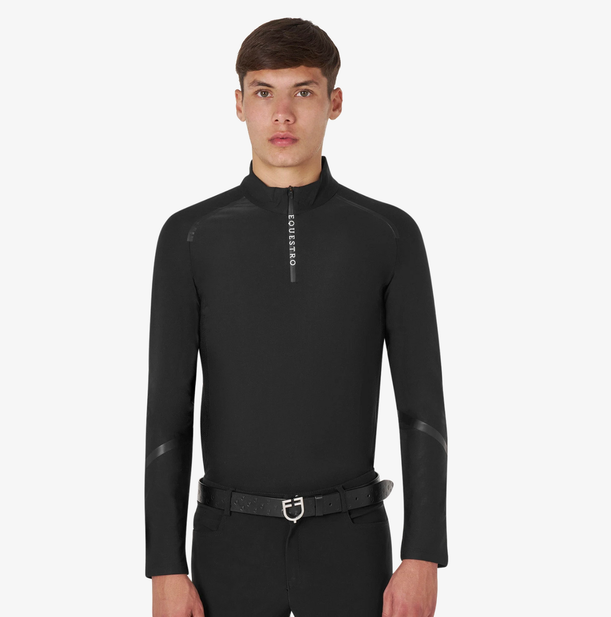 Polo de hombre de entrenamiento slim fit de manga larga