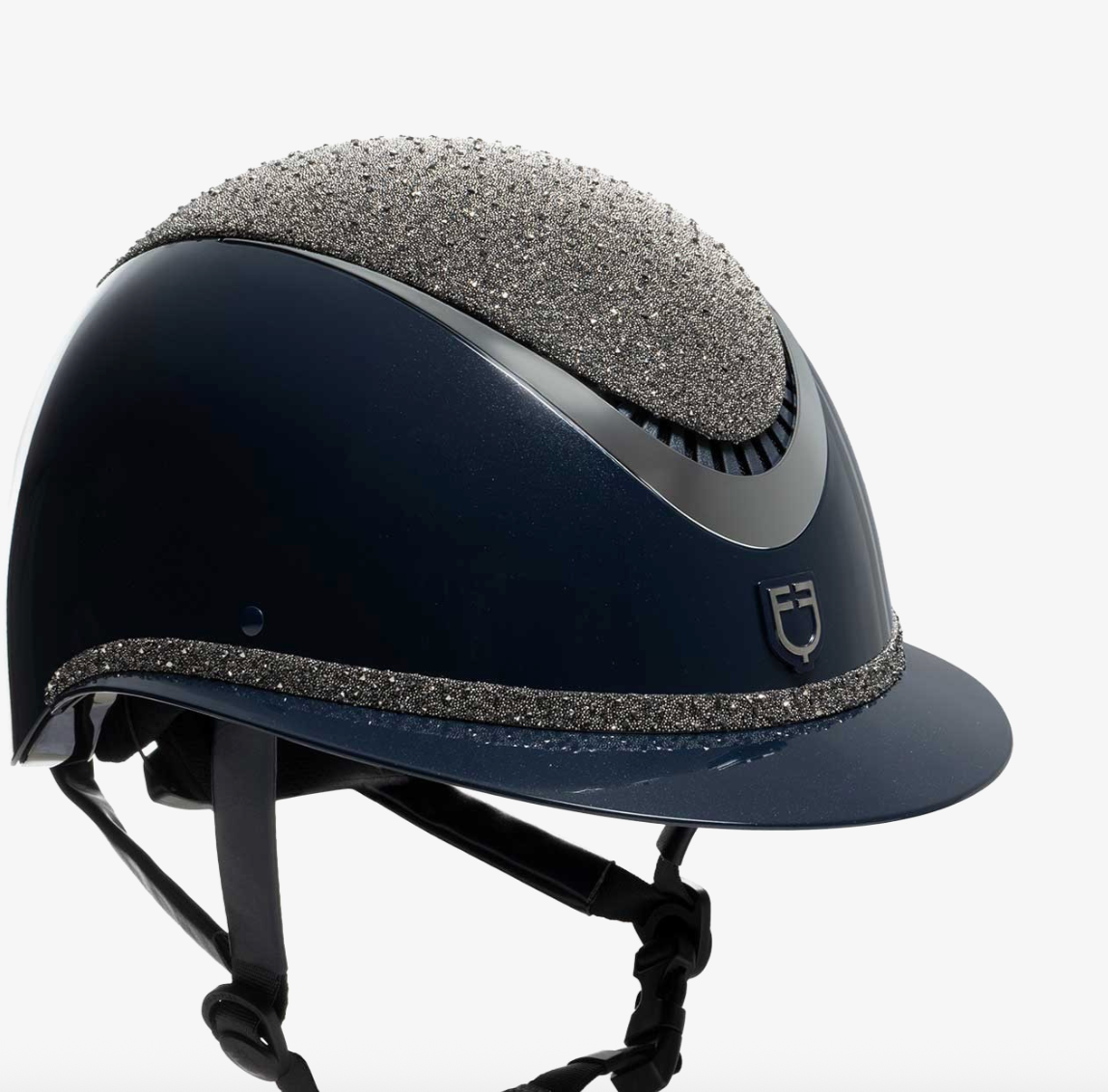 Casco con visera ancha y lentejuelas homologación EN - EQUESTRO
