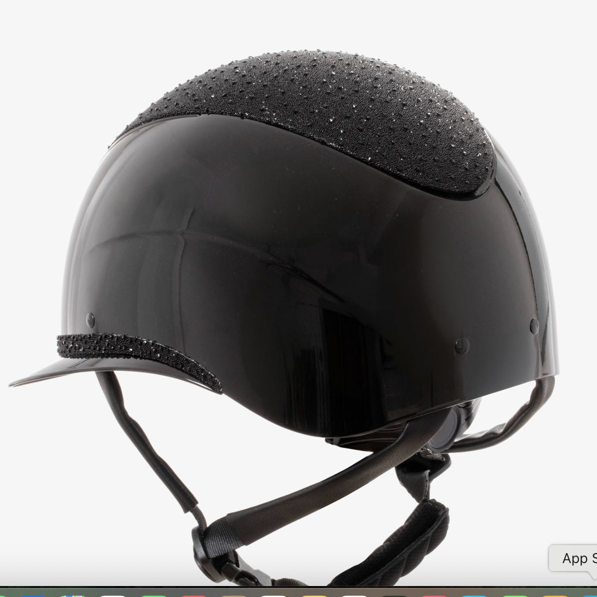 Casco con visera ancha y lentejuelas homologación EN - EQUESTRO