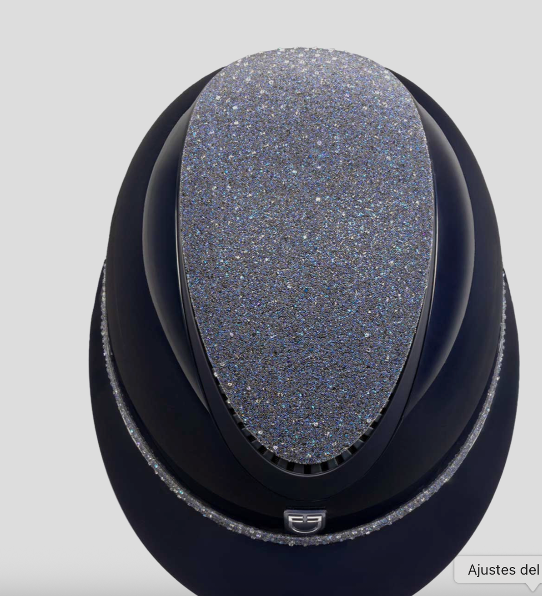 Casco con visera ancha y lentejuelas homologación EN - EQUESTRO