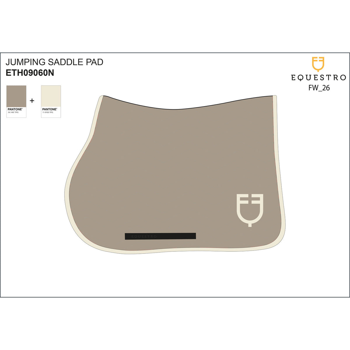 Mantilla de Salto con Acolchado de Ondas - Beige