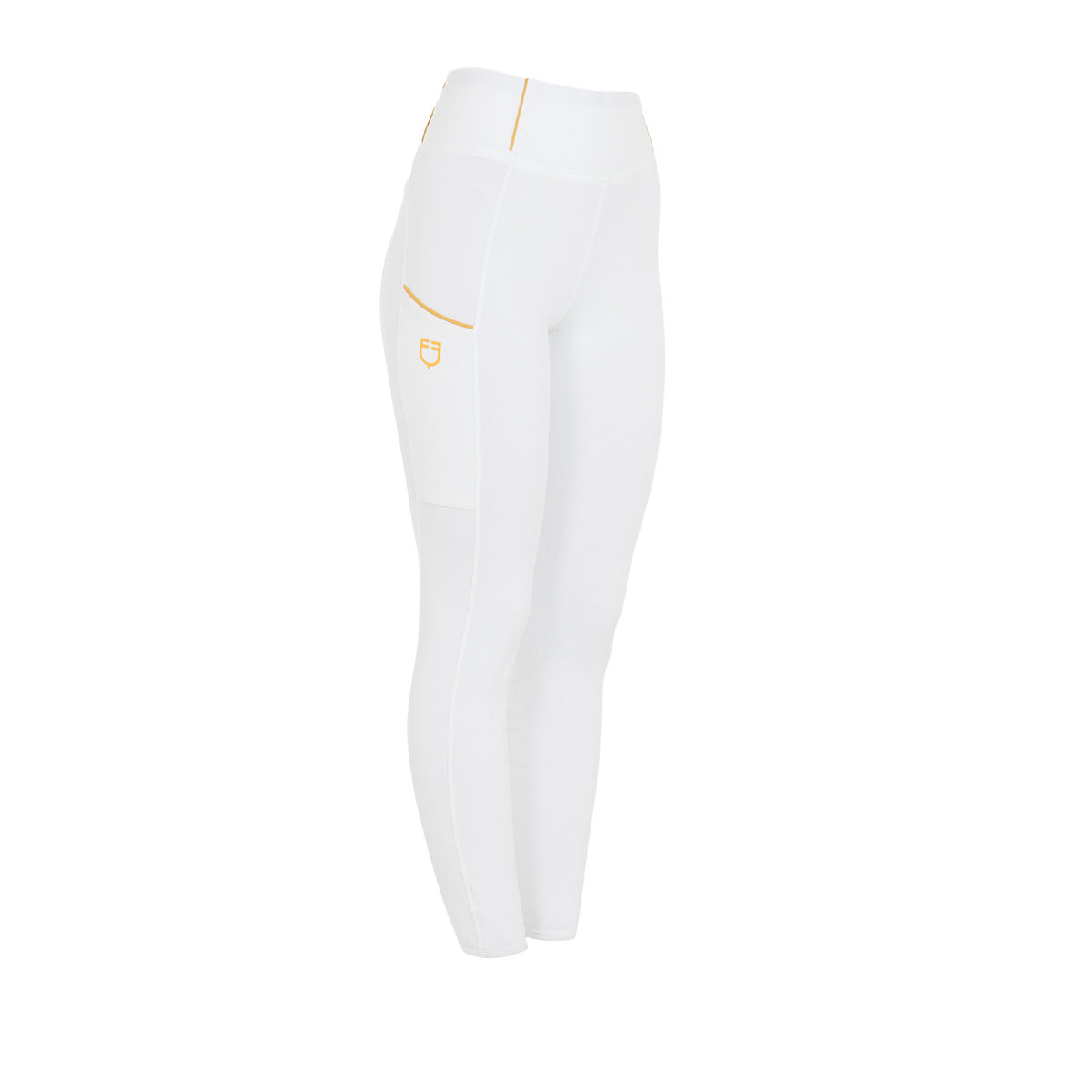 Legging para Niña con Forro Polar - Blanco/Amarillo