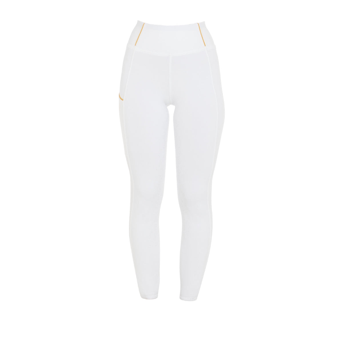 Legging para Niña con Forro Polar - Blanco/Amarillo
