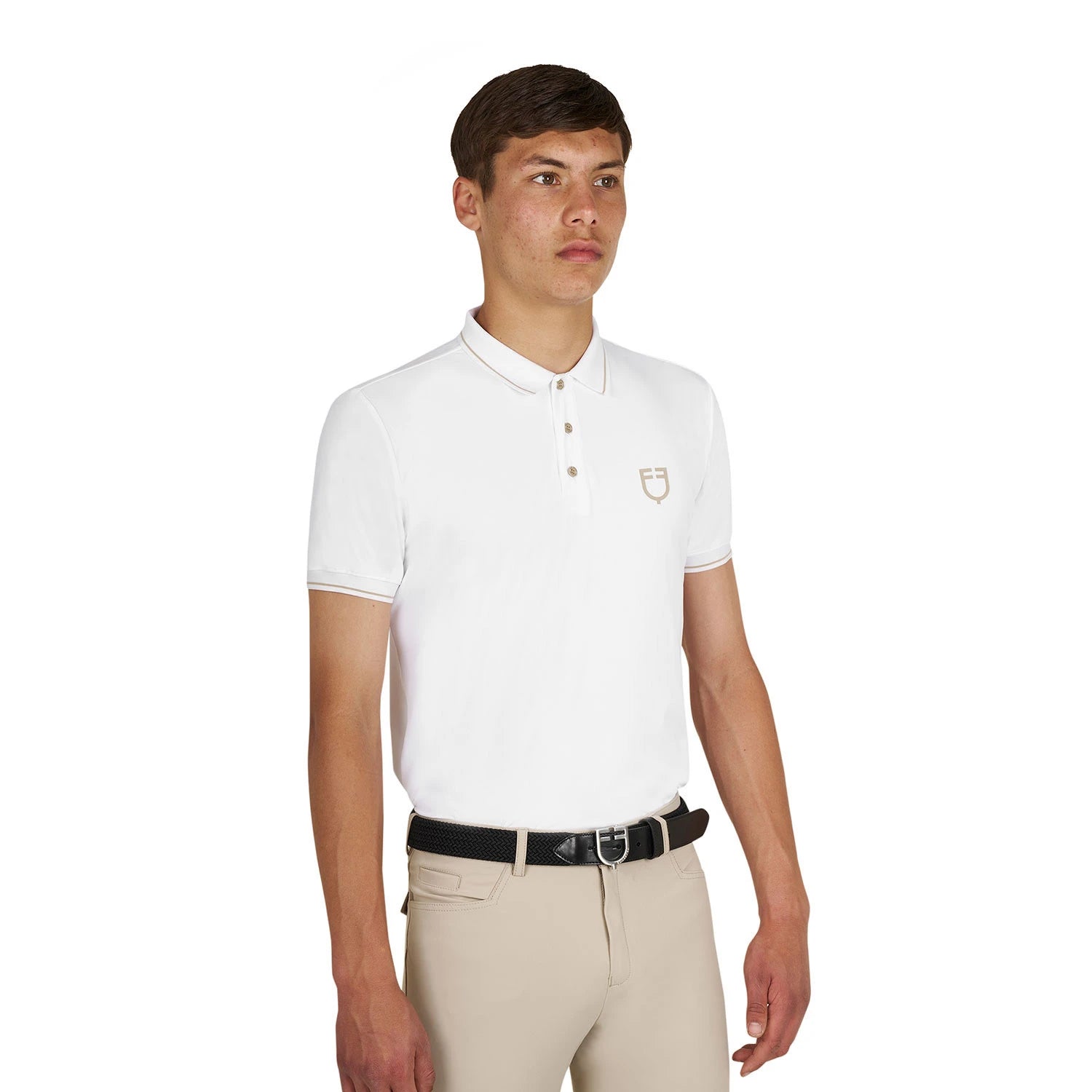 Polo de entrenamiento para hombre con detalles en contraste