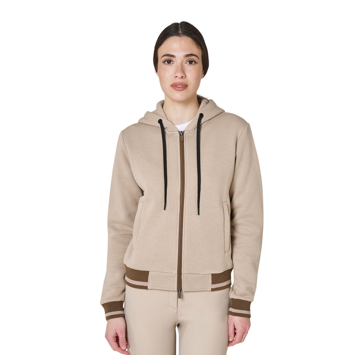 Sudadera con Capucha para Mujer y Cremallera Frontal
