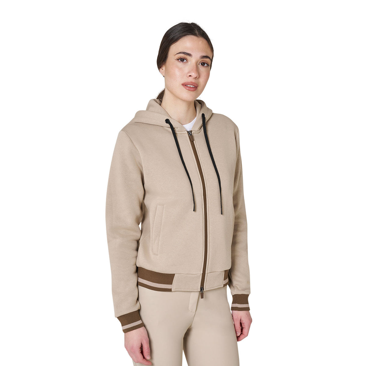 Sudadera con Capucha para Mujer y Cremallera Frontal