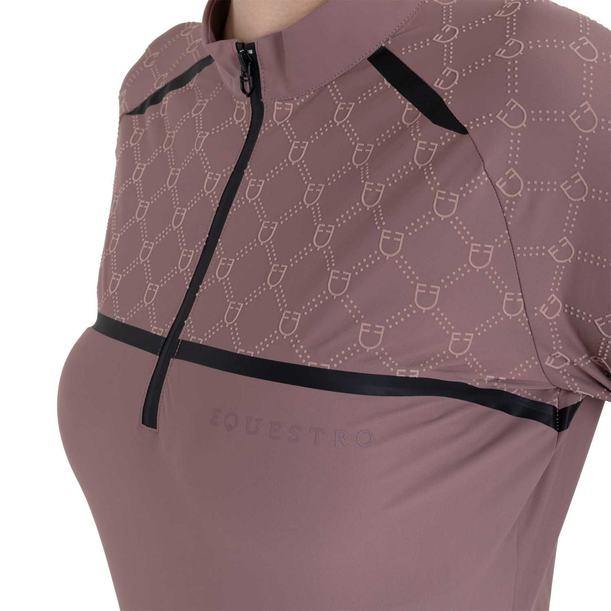 Polo de Entrenamiento para Mujer de Manga Larga con Estampado de Monograma