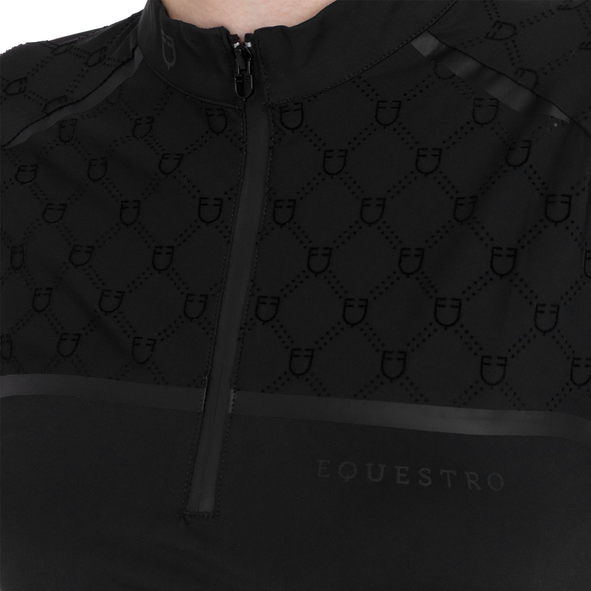 Polo de Entrenamiento para Mujer de Manga Larga con Estampado de Monograma
