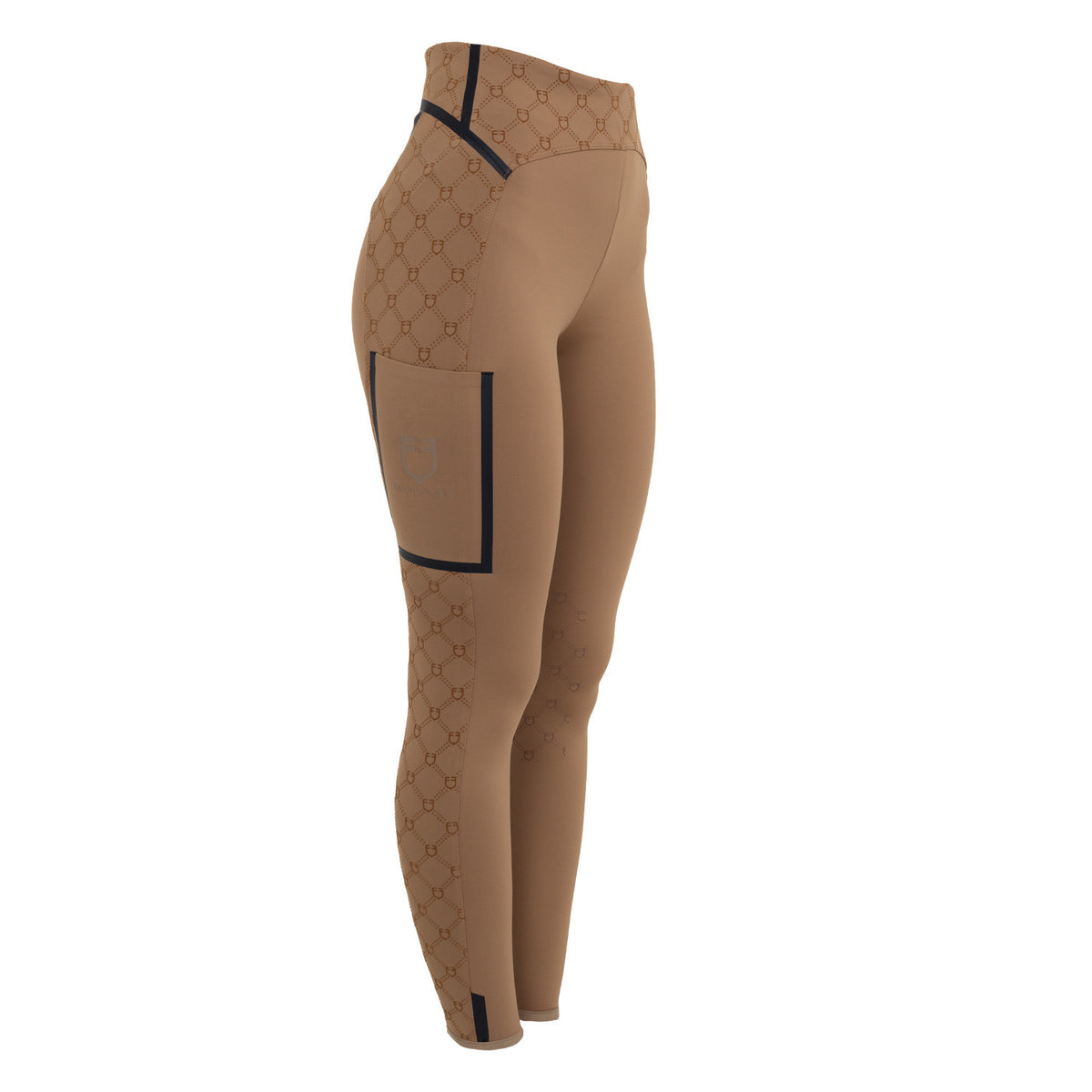 Leggings de Mujer de Cintura Alta en Tejido Técnico con Monograma