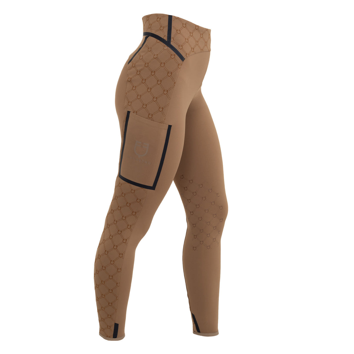 Leggings de Mujer de Cintura Alta en Tejido Técnico con Monograma