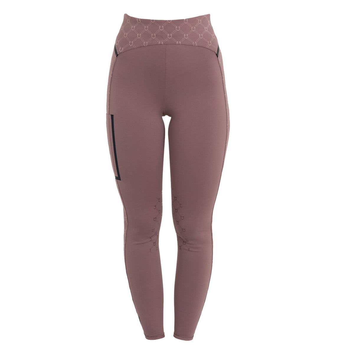 Leggings de Mujer de Cintura Alta en Tejido Técnico con Monograma