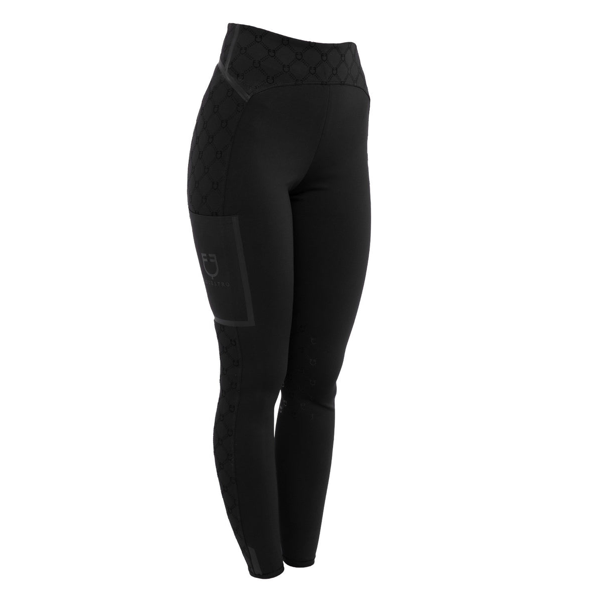 Leggings de Mujer de Cintura Alta en Tejido Técnico con Monograma