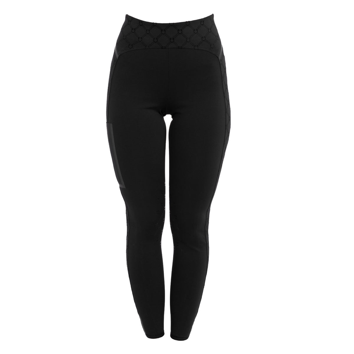 Leggings de Mujer de Cintura Alta en Tejido Técnico con Monograma