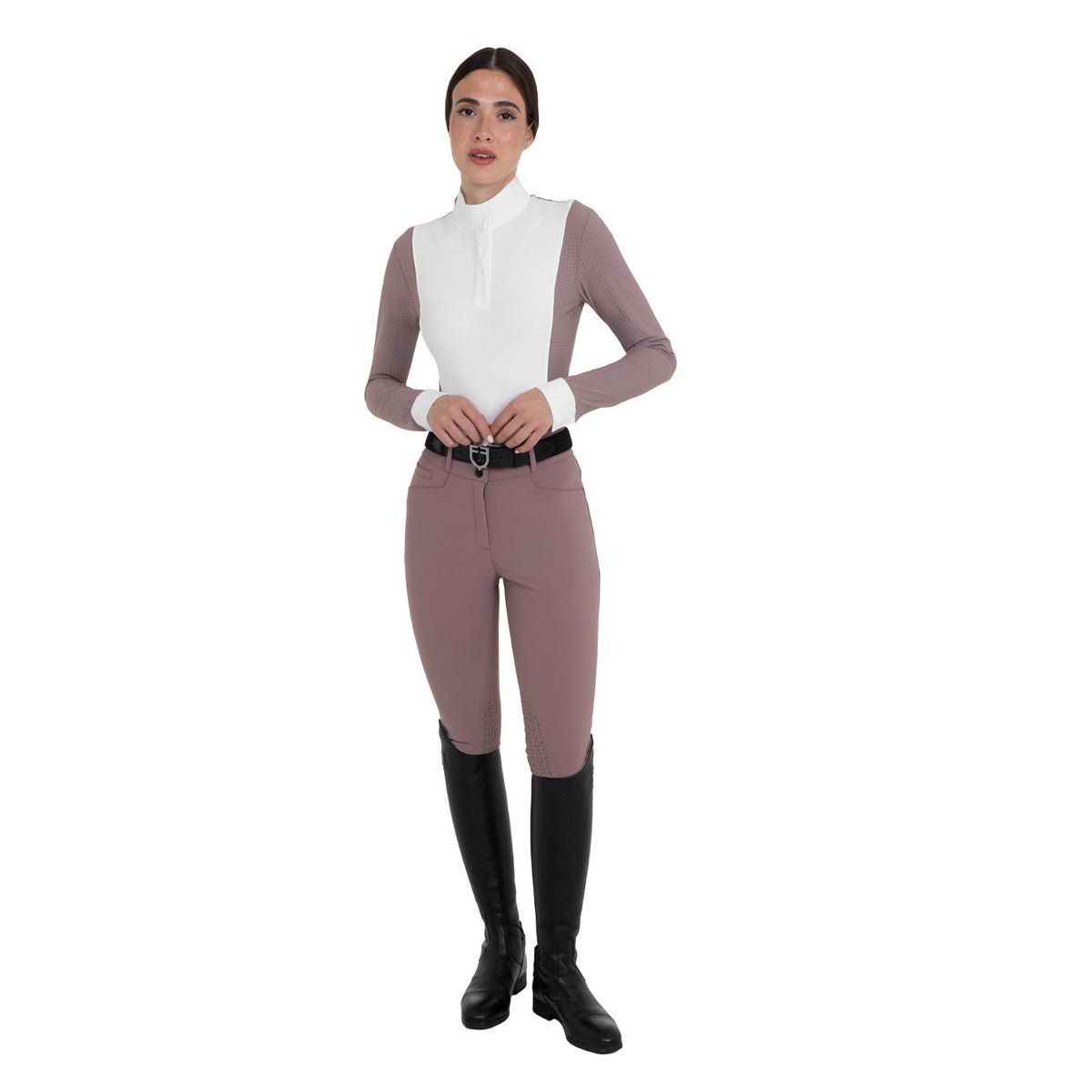 Pantalones de Mujer Cintura Alta con Grip en la Rodilla