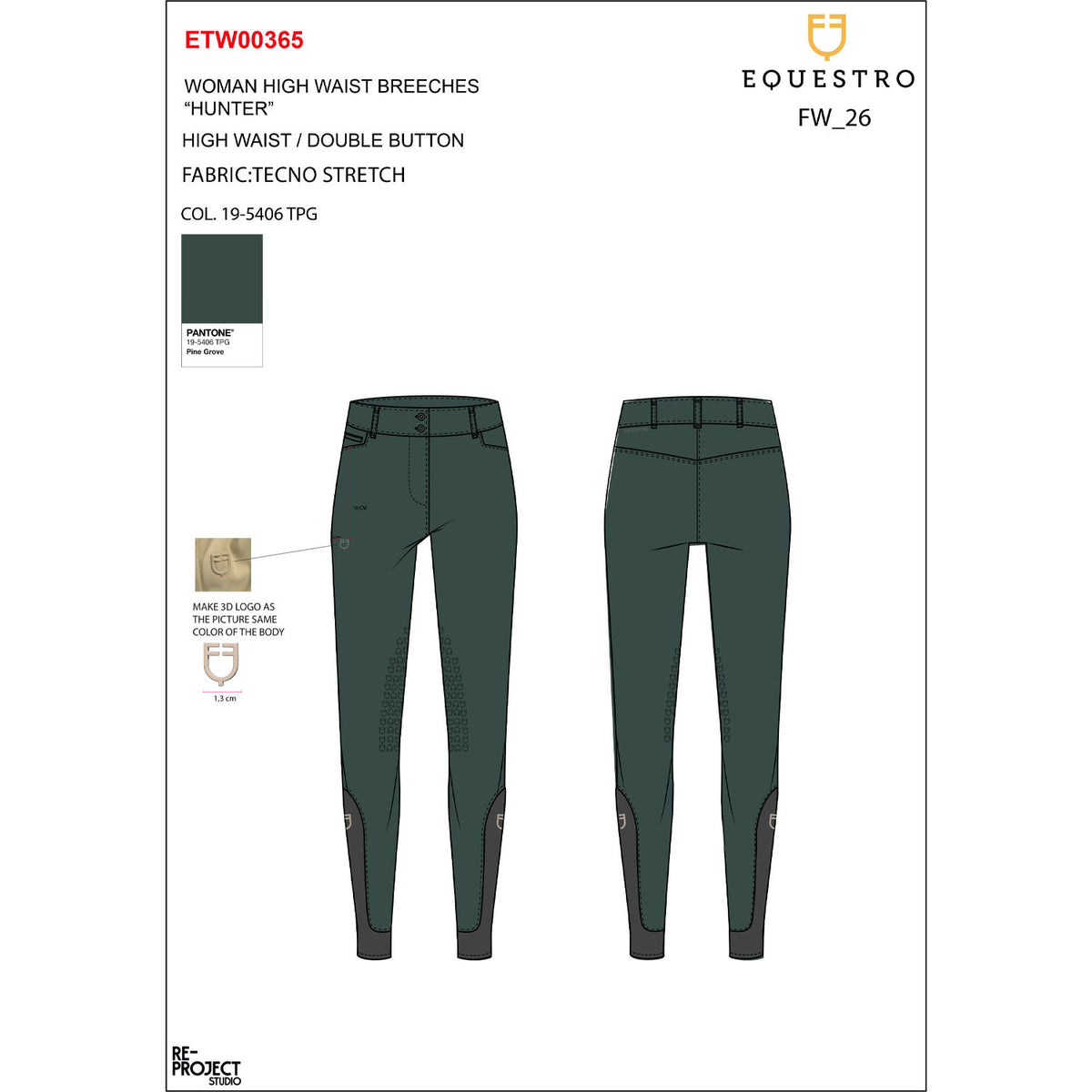 Pantalones de Mujer Cintura Alta con Grip en la Rodilla