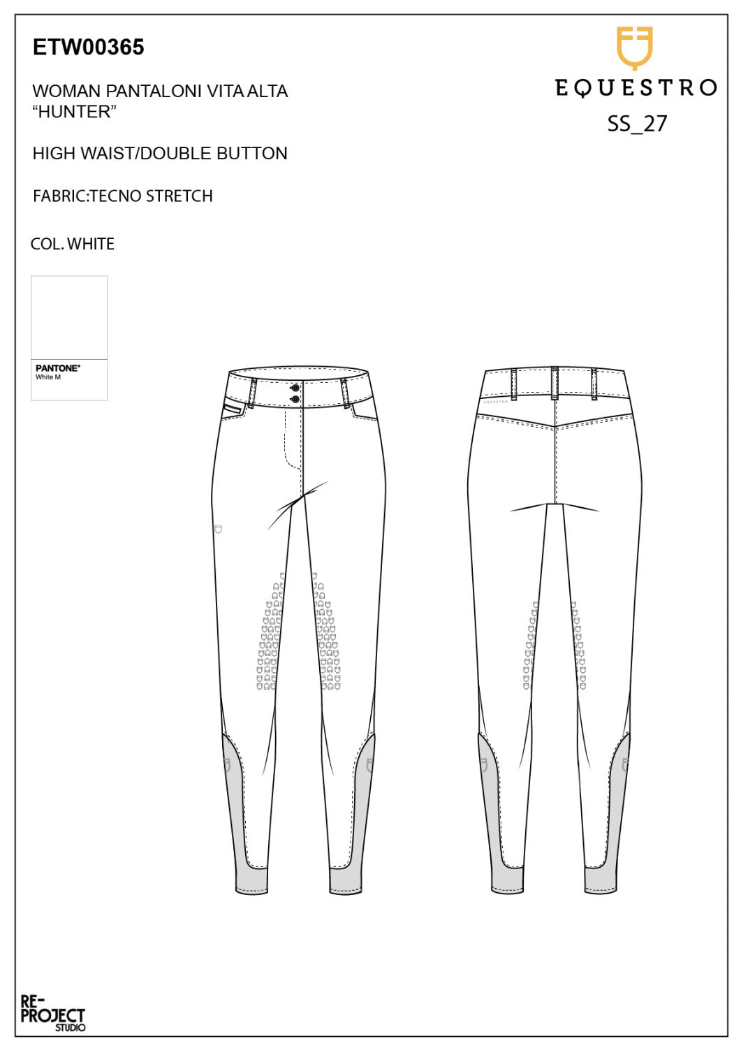 Pantalones de Mujer Cintura Alta con Grip en la Rodilla