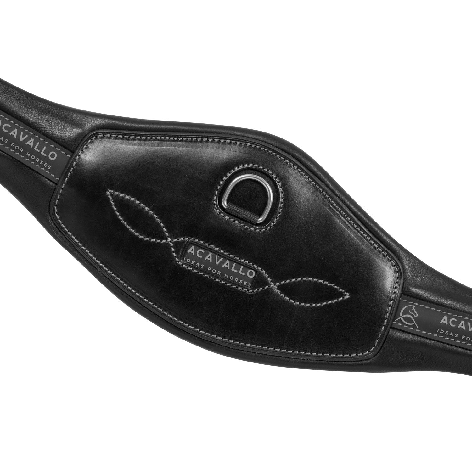 Cincha de Salto Anatómica de Cuero - Negro
