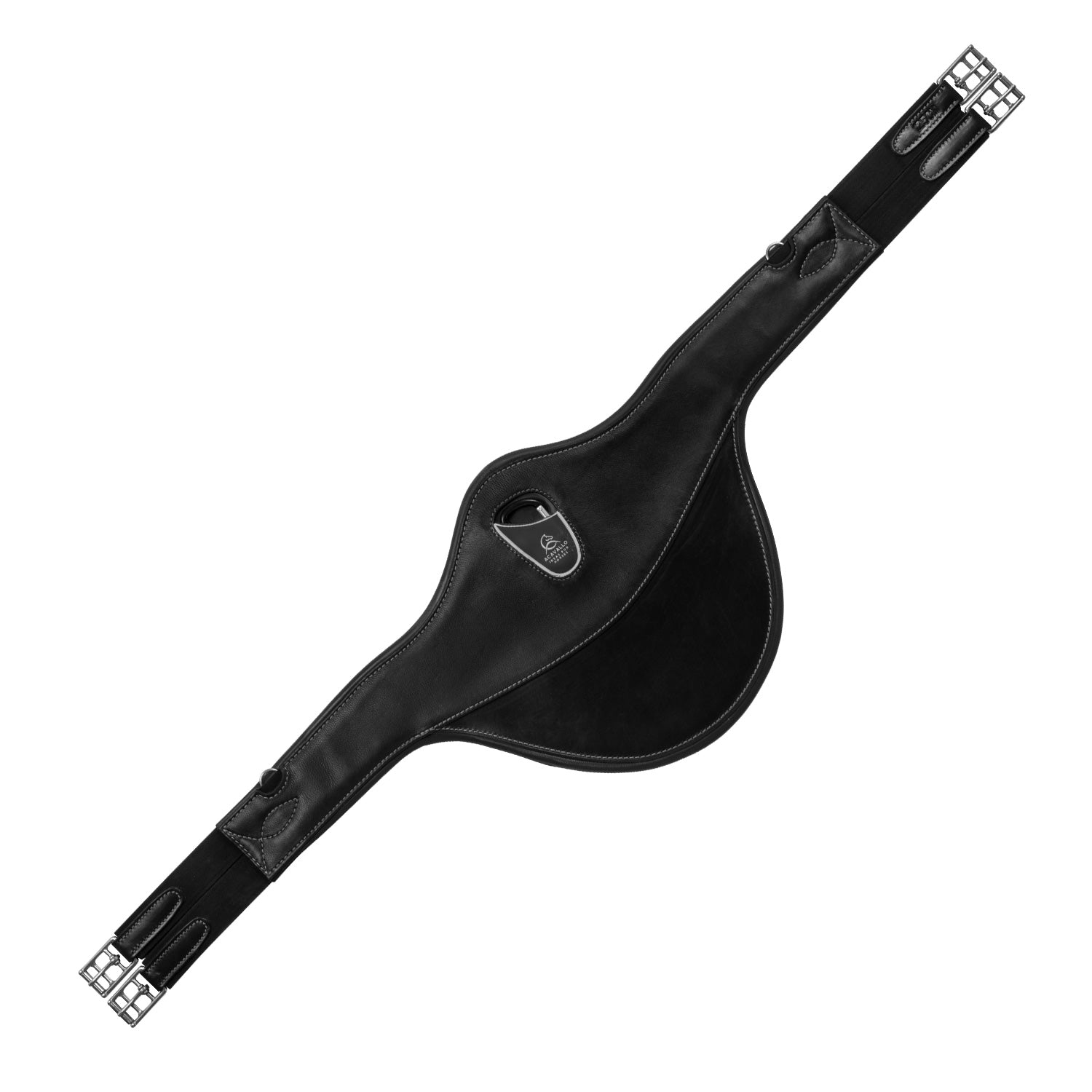 Cincha de Salto de Piel y Gel - Negro
