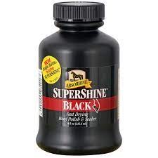 Supershine hoof polish & sealer black with brush Absorbing 136 ml