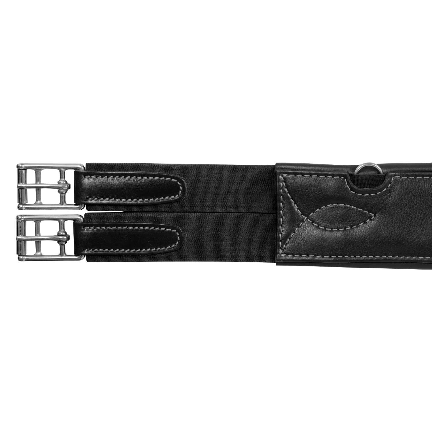 Cincha de Salto de Piel y Gel - Negro