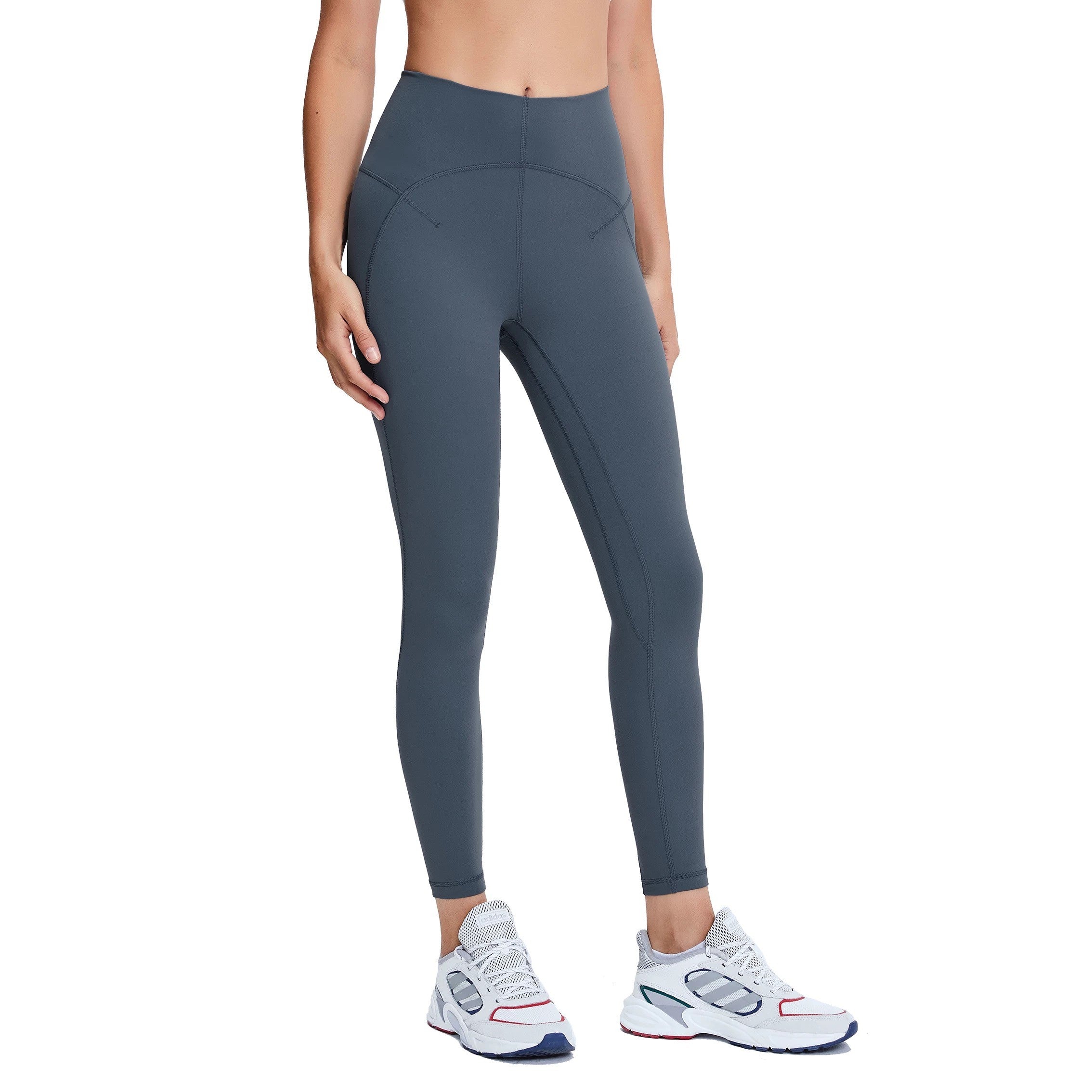 High Waistband Legging - Negro Y Azul