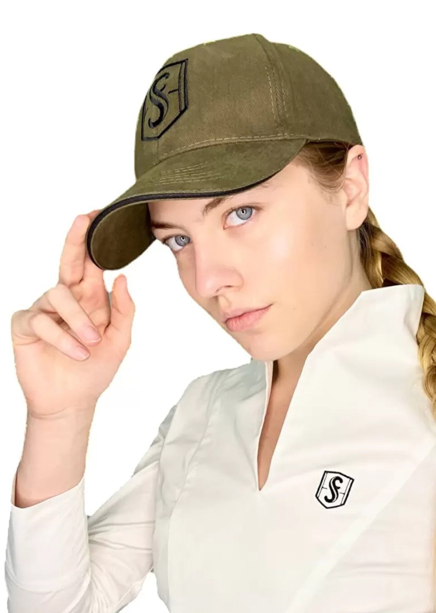 Gorra de algodón con correa de ajuste - Caqui