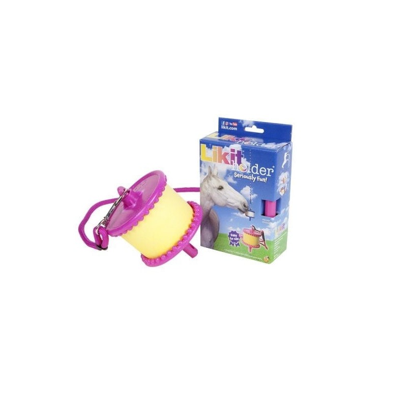 Likit holder – Juguete colgante para caballos - Rosa