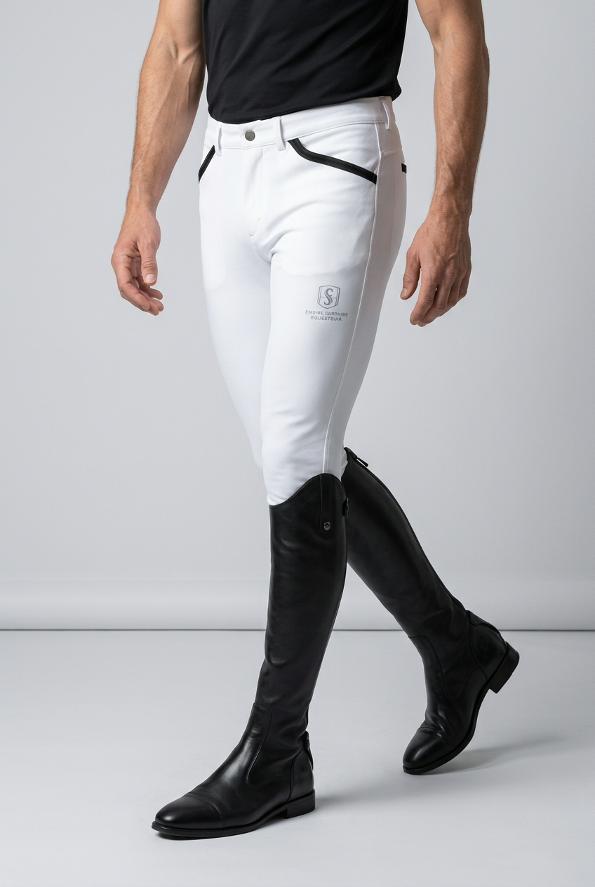 pantalon blanco equitacion hombre empire sapphire